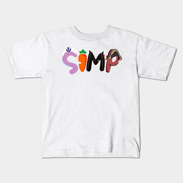 SIMP Hololive Vtuber Kids T-Shirt by naderu